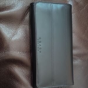 Coach Black Leather Long Wallet